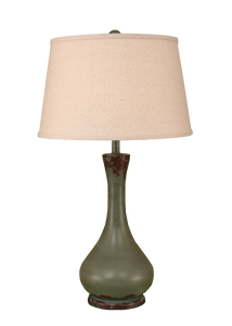 Aged Atlantic Grey Smooth Genie Bottle Table Lamp - Coast Lamp Shop