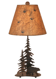 Burnt Sienna 2 Tree and Bear Accent Lamp - Coast Lamp Shop