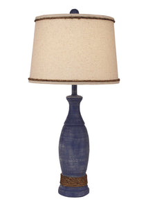 Weathered Morning Jewel Rope Accent Pedestal Table Lamp - Coast Lamp Shop