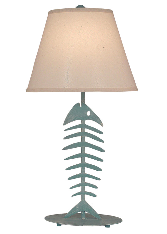 Weathered Turquoise Sea Bonefish Table Lamp - Coast Lamp Shop