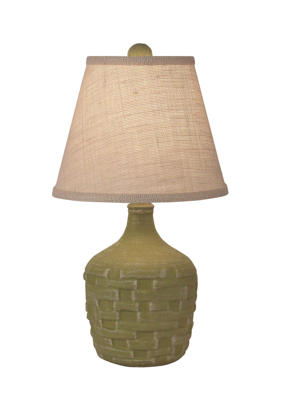 Weathered Lime Short Thatched Accent Lamp - Coast Lamp Shop