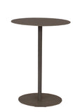 Weathered Pale Grey Drink Table w/Oval Top - Coast Lamp Shop