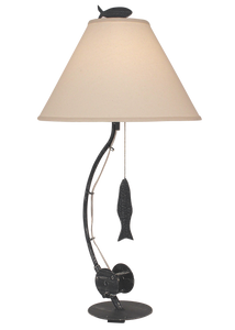 Weathered Navy Sea Fishing Pole Table lamp - Coast Lamp Shop