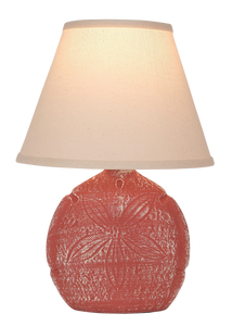 Weathered Coral Sand Dollar Accent Lamp - Coast Lamp Shop
