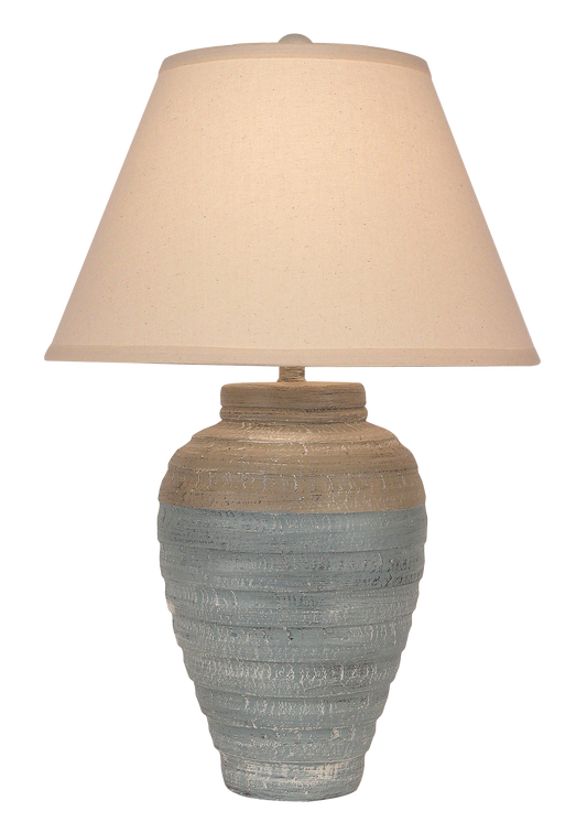 Cottaged Seamist/Shoreline Tan Small Pottery Table Lamp - Coast Lamp Shop