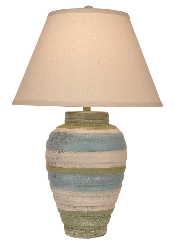 Cottage/Summer Small Pottery Table Lamp - Coast Lamp Shop