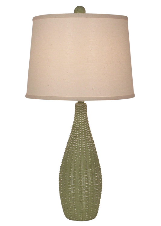 Weathered Lime Beaded Vase Table Lamp - Coast Lamp Shop