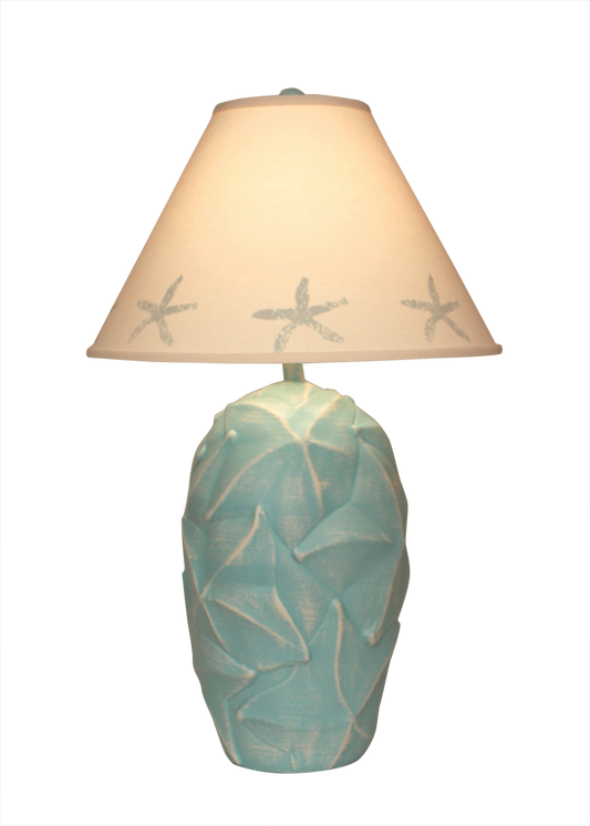 Turquoise Sea Star Fish Pot - Coast Lamp Shop