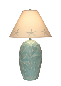 Turquoise Sea Star Fish Pot - Coast Lamp Shop