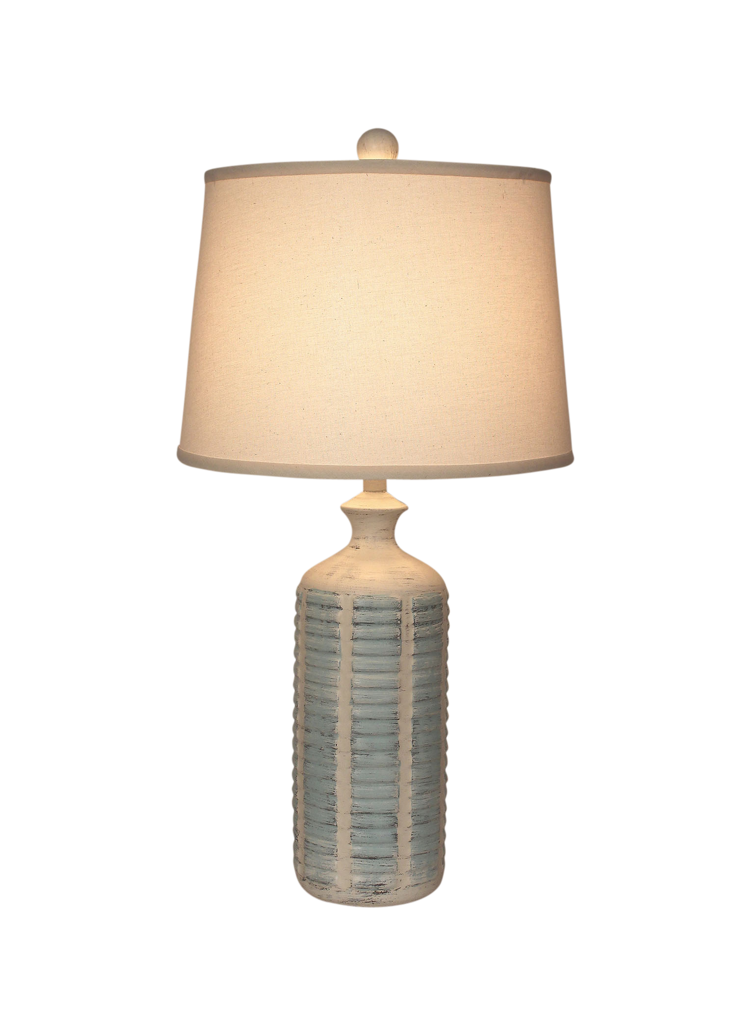 Cottage/Atlantic Grey Round Shutter Pot - Coast Lamp Shop