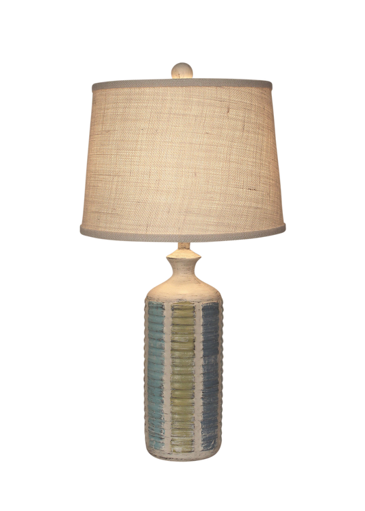 Cottage/Multi Color Round Shutter Pot - Coast Lamp Shop