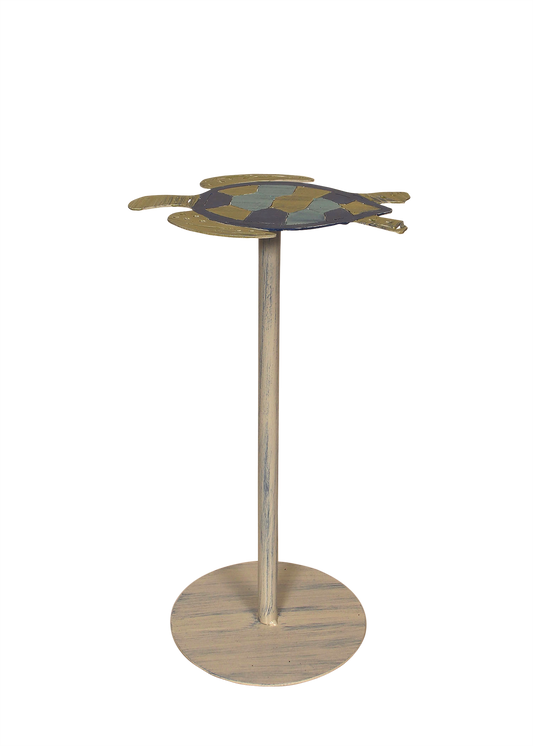 Bright Stripe Iron Turtle Drink Table - Coast Lamp Shop