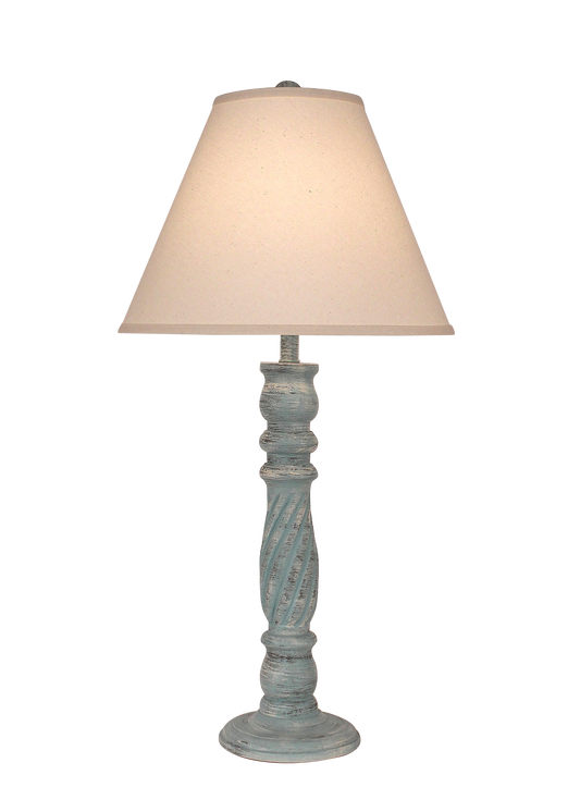 Atlantic Grey Swirl Candlestick Table Lamp - Coast Lamp Shop