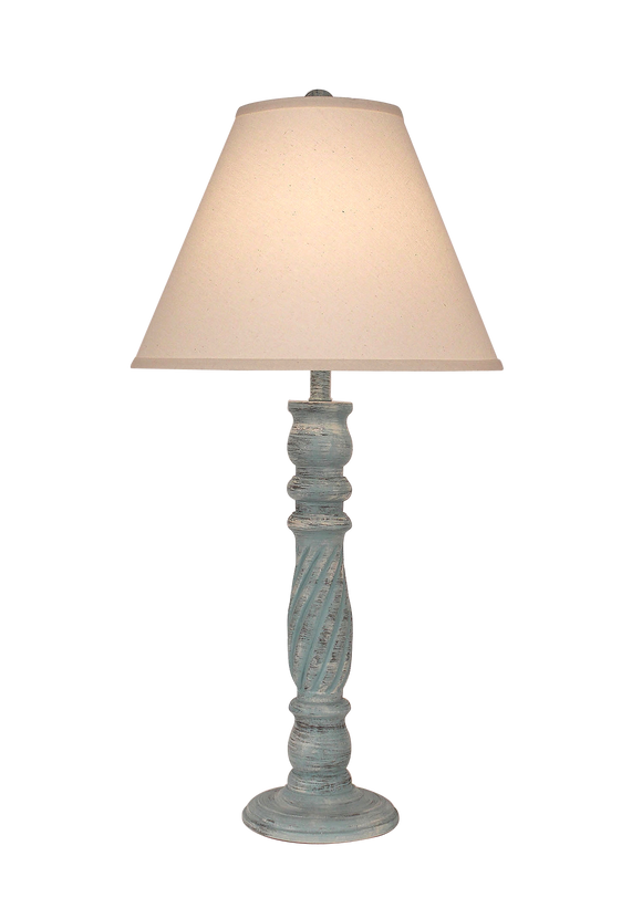 Atlantic Grey Swirl Candlestick Table Lamp - Coast Lamp Shop