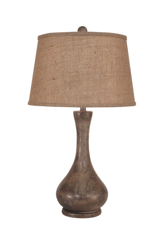 Tarnished Cottage Smooth Genie Bottle Table Lamp - Coast Lamp Shop