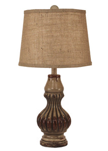 Aged Cottage Ribbed Genie Accent Lamp - Coast Lamp Shop
