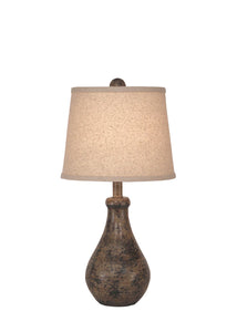 Tarnished Cottage Small Eggplant Clay Table Lamp - Coast Lamp Shop