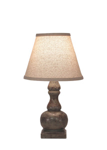 Tarnished Pale Grey Small "OS" Accent Lamp - Coast Lamp Shop