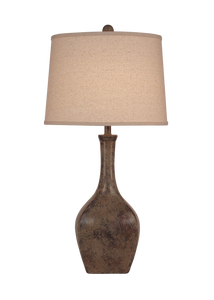 Tarnished Cottage Oval Genie Table Lamp - Coast Lamp Shop