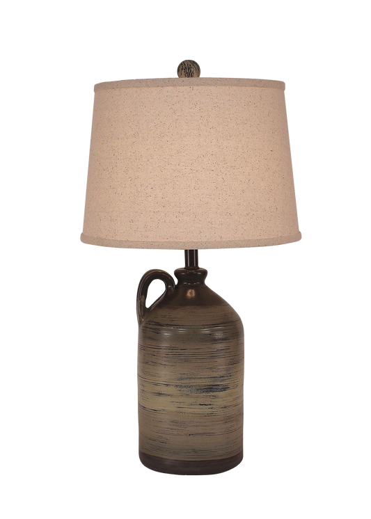 Earthstone 1-Handle Pottery Jug Table Lamp - Coast Lamp Shop