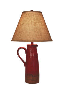 Firebrick Large Handle Pitcher Table Lamp - Coast Lamp Shop