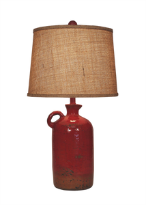 Firebrick Textured 1-Handle Whiskey Jug - Coast Lamp Shop