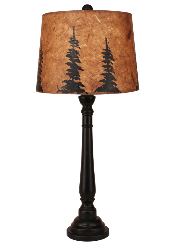 Kodiak Round Buffet Table Lamp- Pine Tree Shade - Coast Lamp Shop