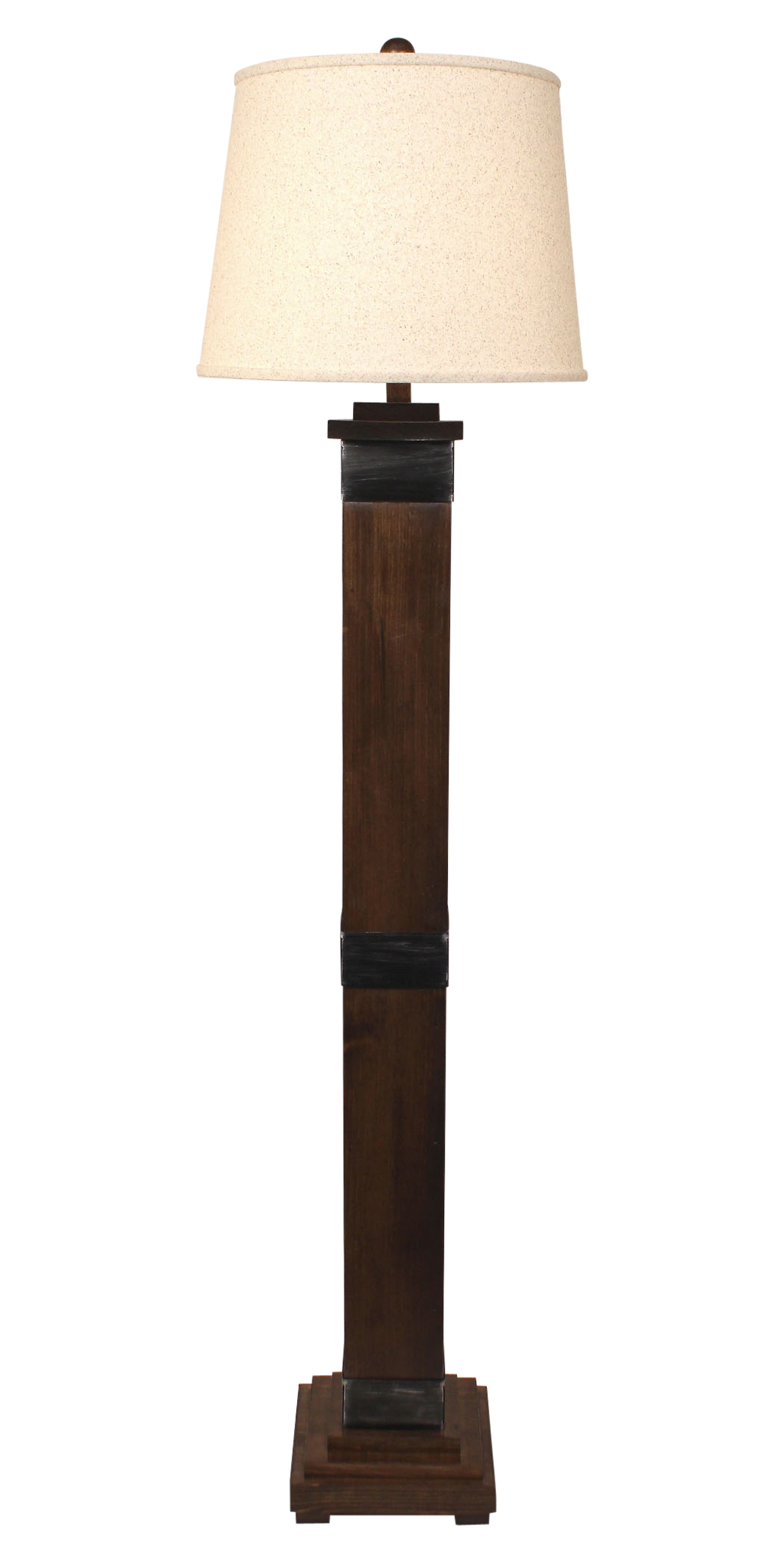 Dark Stain/Steel Mission Style Floor Lamp Coast Lamp Shop