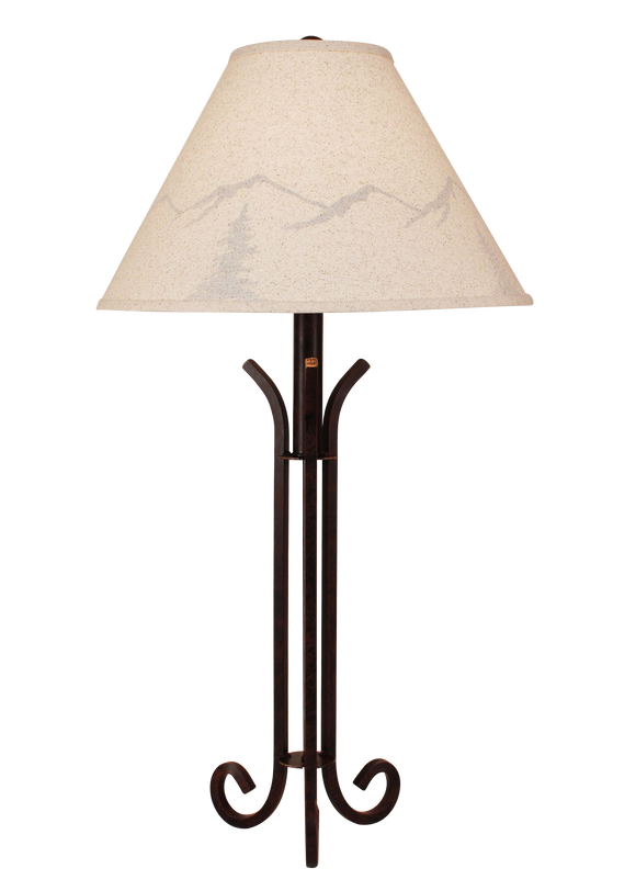 Rust Iron Table Lamp with 3 Legs - Coast Lamp Shop