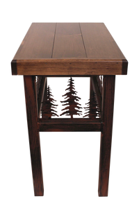 Rectangle End Table with Feather Tree  Accent - Coast Lamp Shop