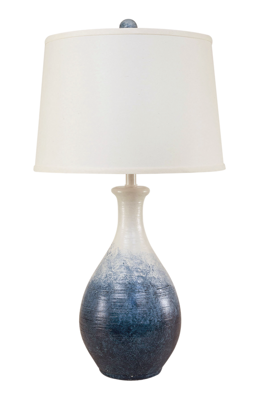 Navy Fade Ridged Tear Drop