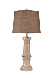 Distressed Cottage Chunky Casual Table Lamp - Coast Lamp Shop