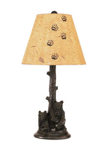 2 Bear Cubs in Tree Table Lamp - Coast Lamp Shop