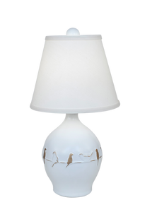 Nude/Gold Birds on a Branch Accent Lamp