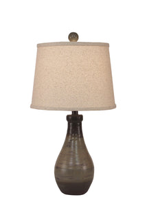 Earthstone Small Tapered Clay Pot Accent Lamp - Coast Lamp Shop