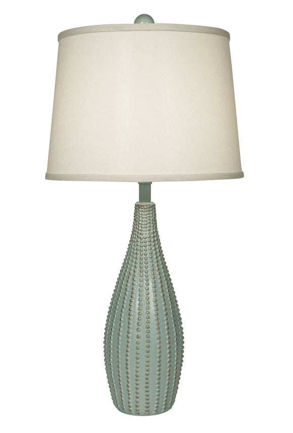 Atlantic Grey w/ Gold Accent Beaded Vase Table Lamp