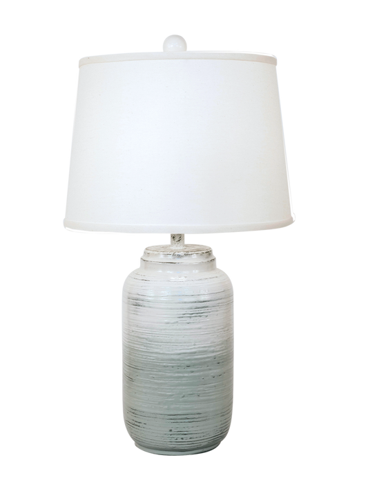 Alabaster Small Ribbed Ginger Jar Table Lamp